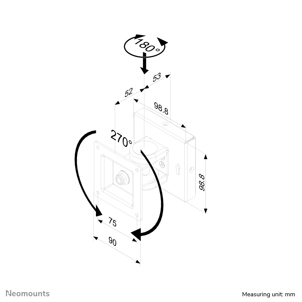 Neomounts tv wandsteun